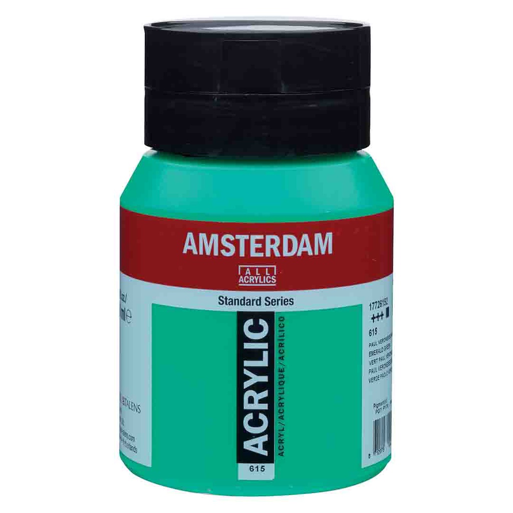 الوان اكريلك ماركة امستردام الهولندية عالية الجودة والمعان والتماسك 500 مل EMERALD GREEN
