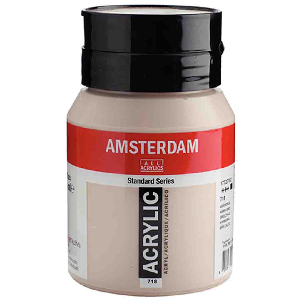 الوان اكريلك ماركة امستردام الهولندية عالية الجودة والمعان والتماسك 500 مل WARM GREY