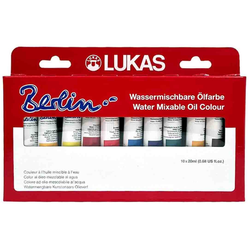 الوان زيتية مائية من لوكاس طقم  10x20ml