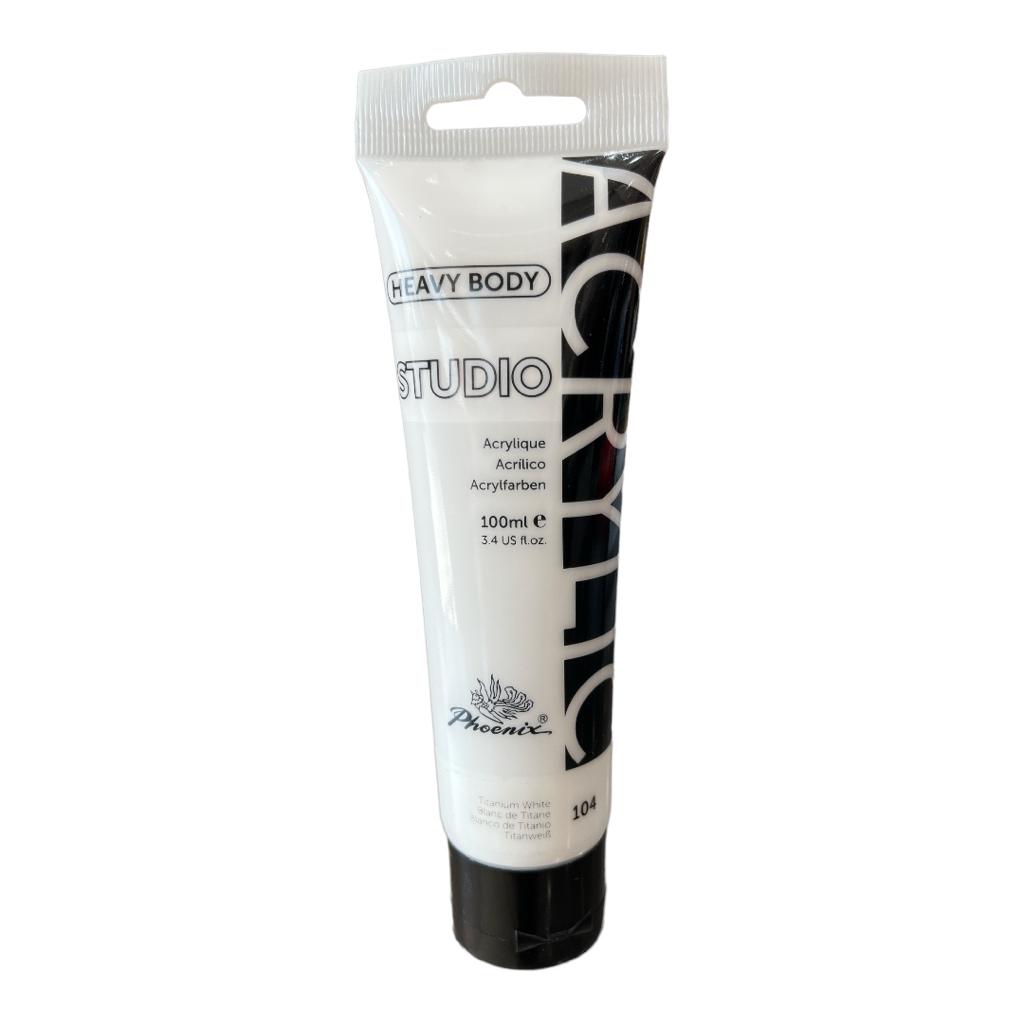 Phoenix HB Acrylic 100ML Tube Titanium White 104