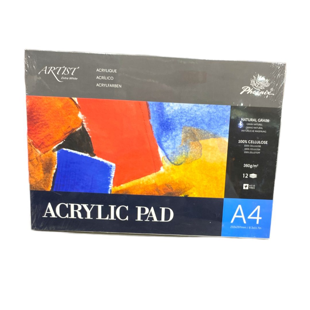 Phoenix Acrylic pad 100% CELLULOSE 360gsm 12sheet