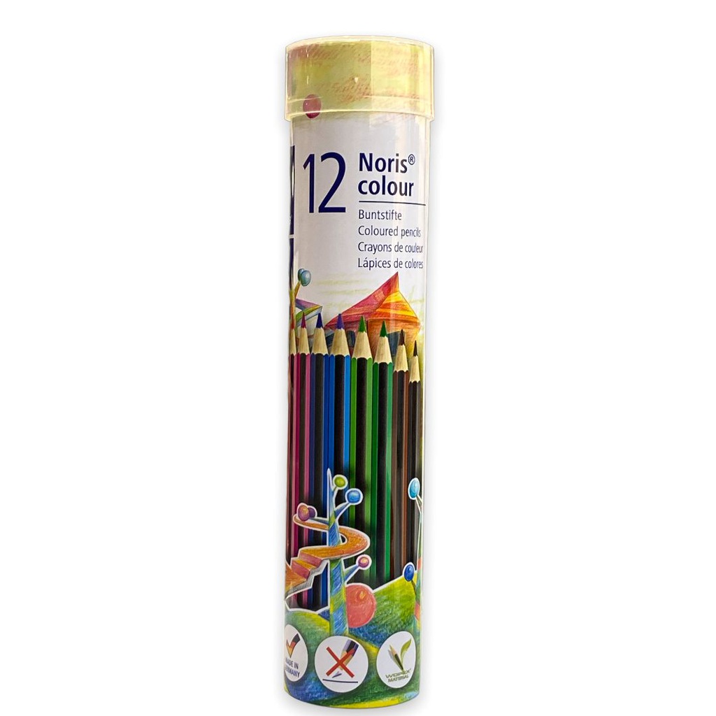 STAEDTLER SET OF 12 PENCIL COLORS IN METAL ROUND TIN