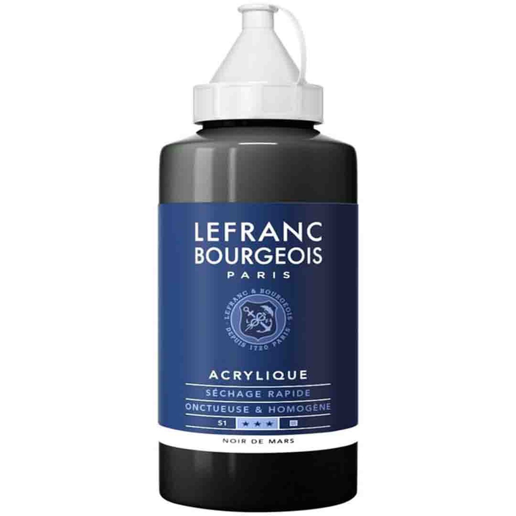 Lefranc &amp; Bourgeois fine acrylic color 750ML bottle MARS BLACK