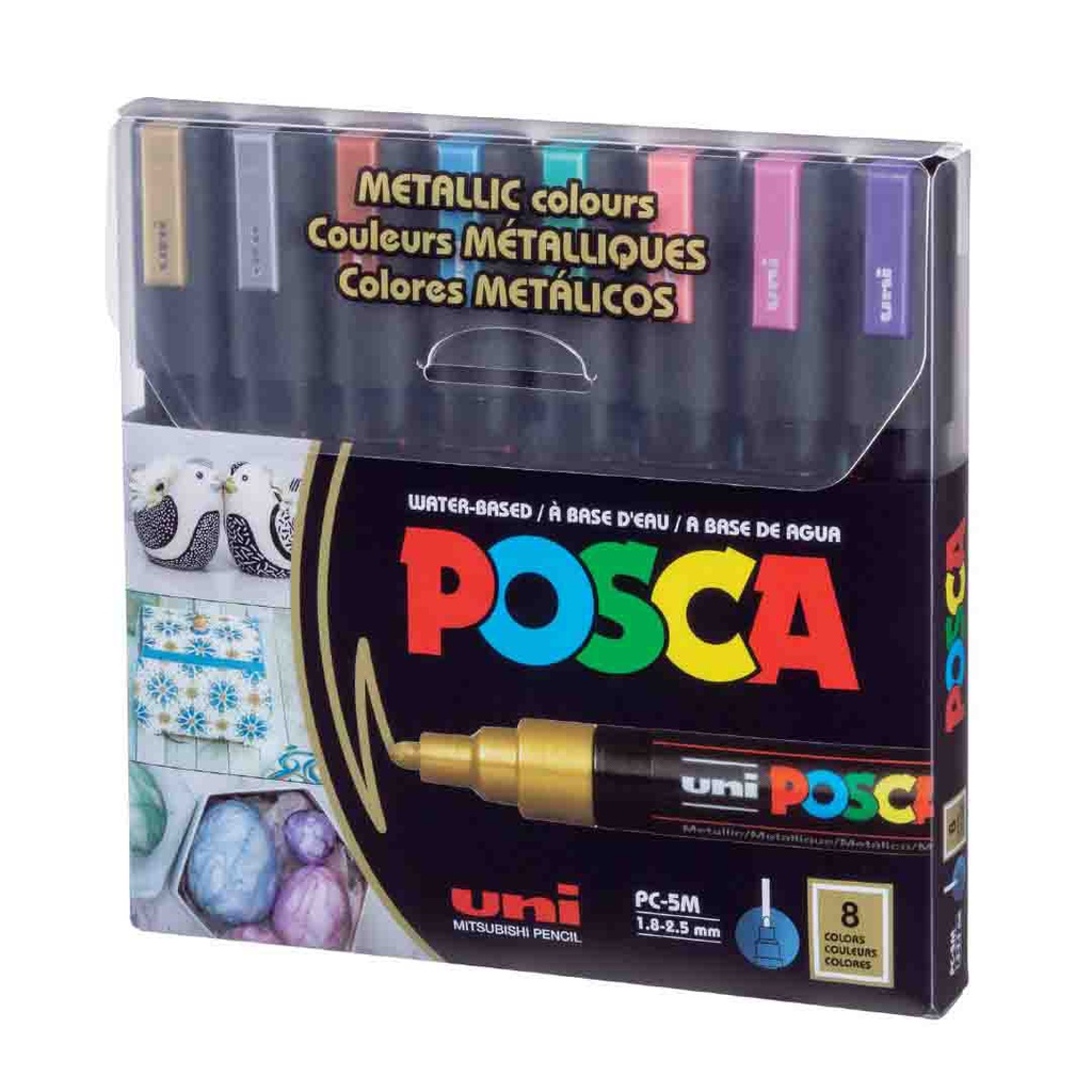 الوان ماركر بوسكا لجميع الاسطح 8 لون POSCA 1.8-2.5MM