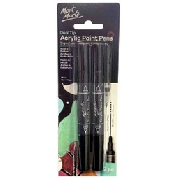 [MPN0158] Mont Marte Acrylic Paint Pens Dual Tip Black 2pc
