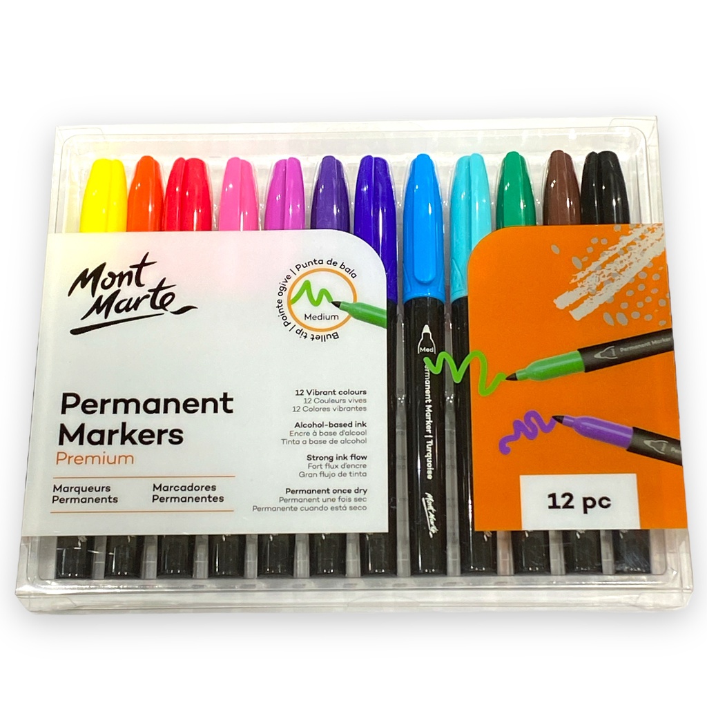 Mont Marte Permanent Markers 12pc