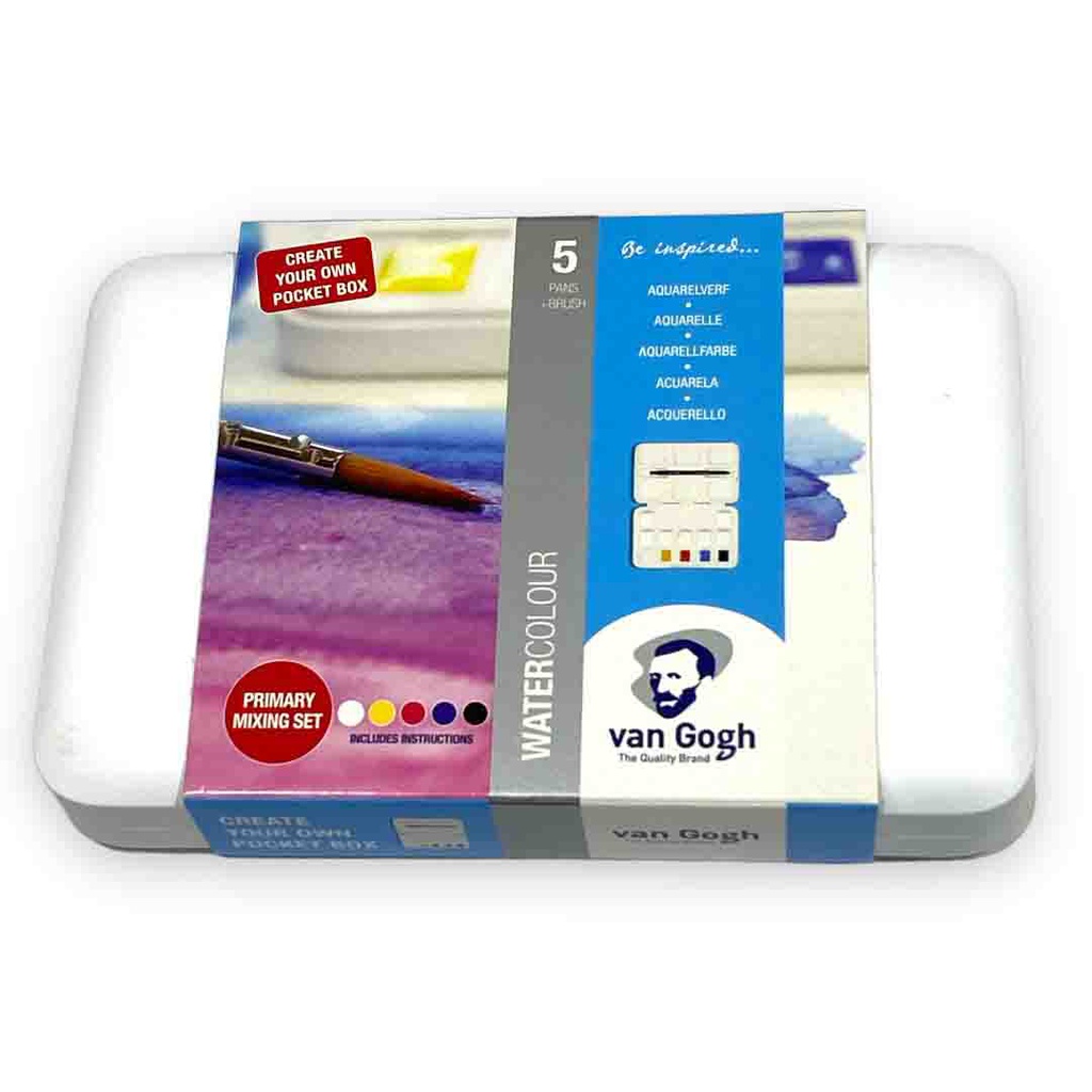 Van Gogh water color  pocket box  primary 5 pans