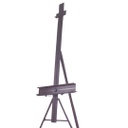 Alu. 
Studio Easel Dimensions: 107x87x145(172)cm
Hold canvas up to 117cm
Material: Aluminum
