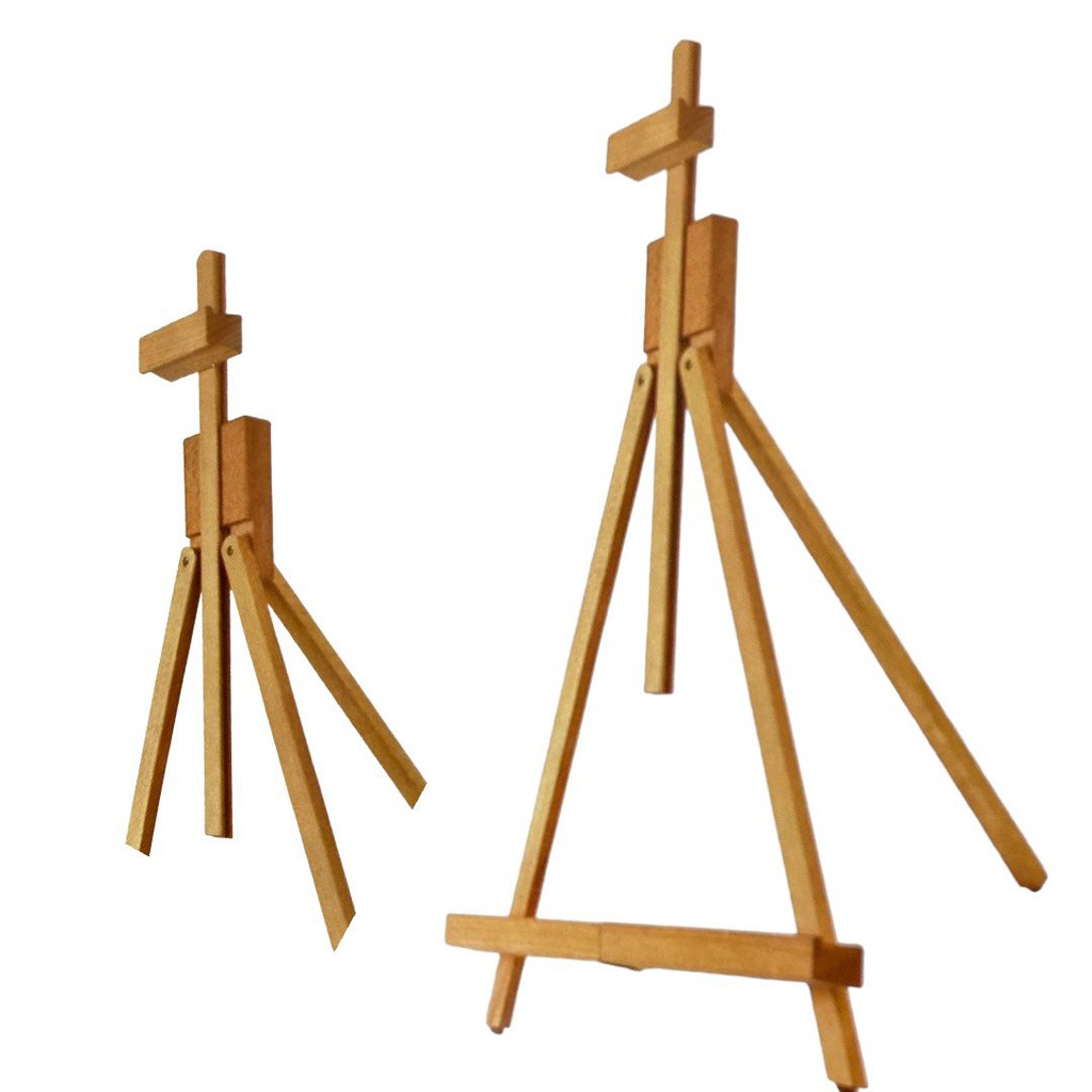 Table Top Easel Dimensions: 44x25x44(76)cm 
Hold canvas up to 70cm
Material: Beechwood