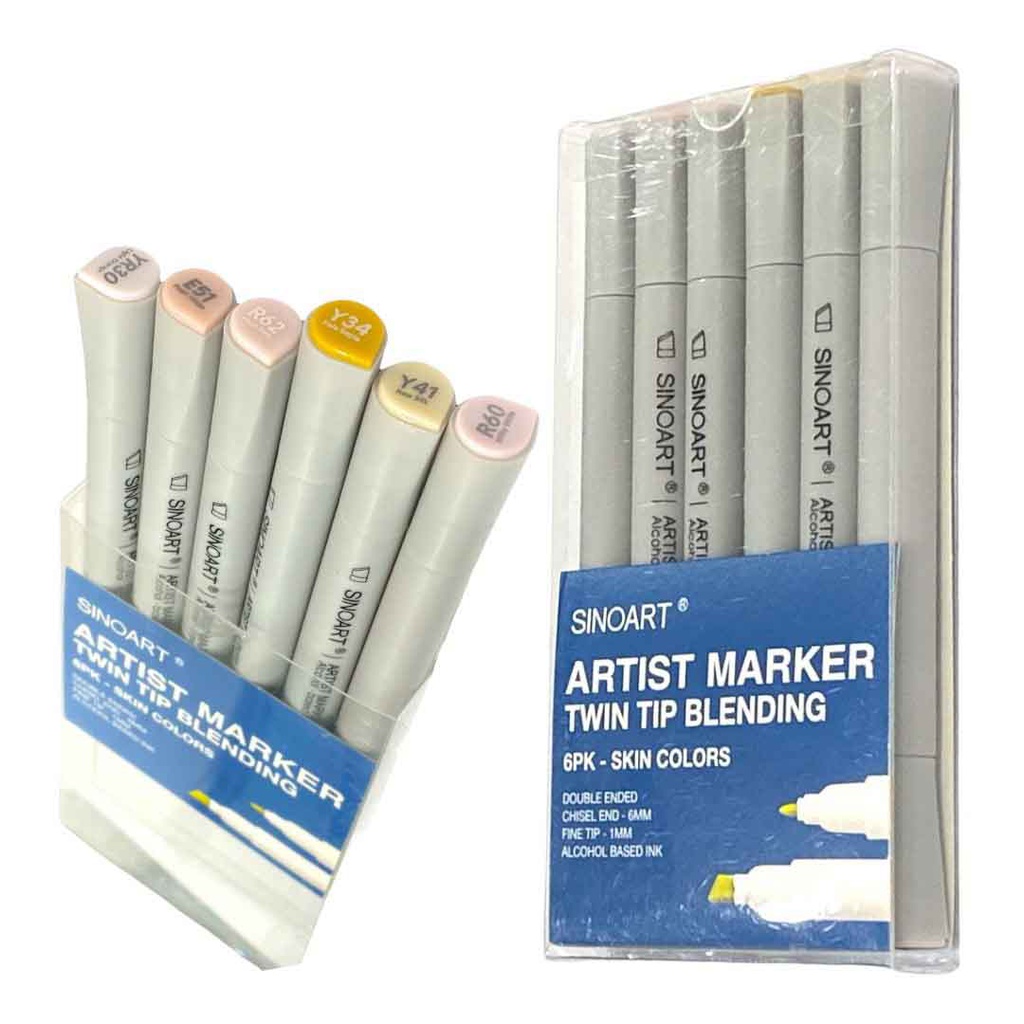 Alcohol-Base Marker 6pk, SKIN color series 