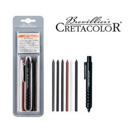 [43088] Cretacolor lead holder 430 00 + 6 artist leads assort., blistercard