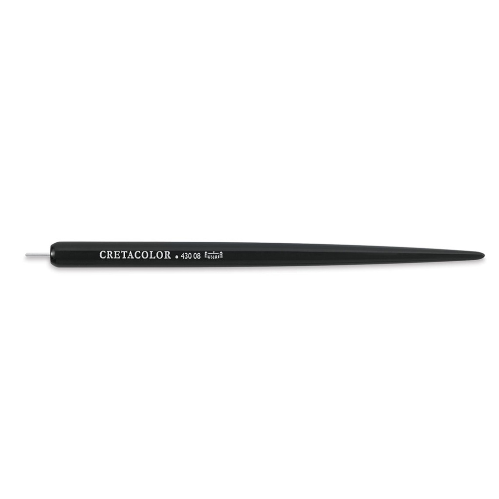 Point Pencil, wooden barrel, black polished