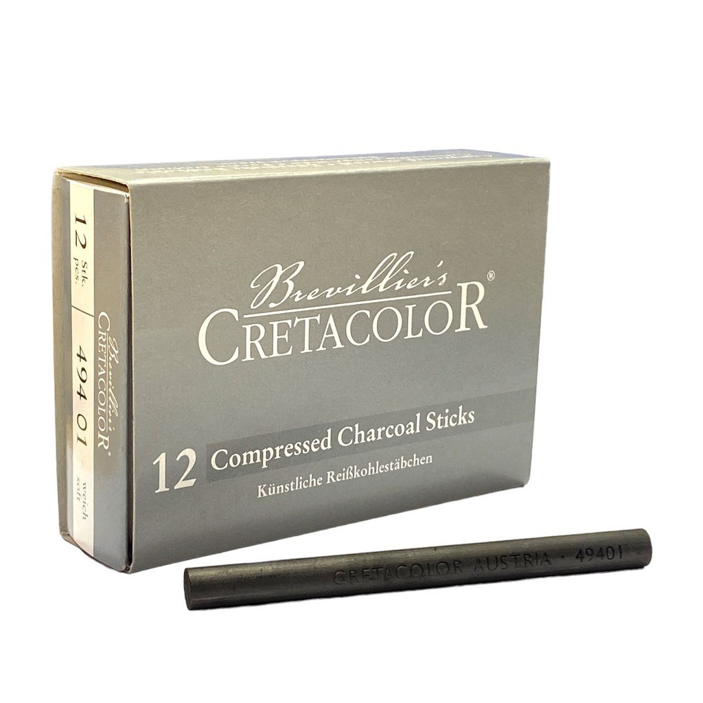 Cretacolor Compressed Charcoal Stick 12pc