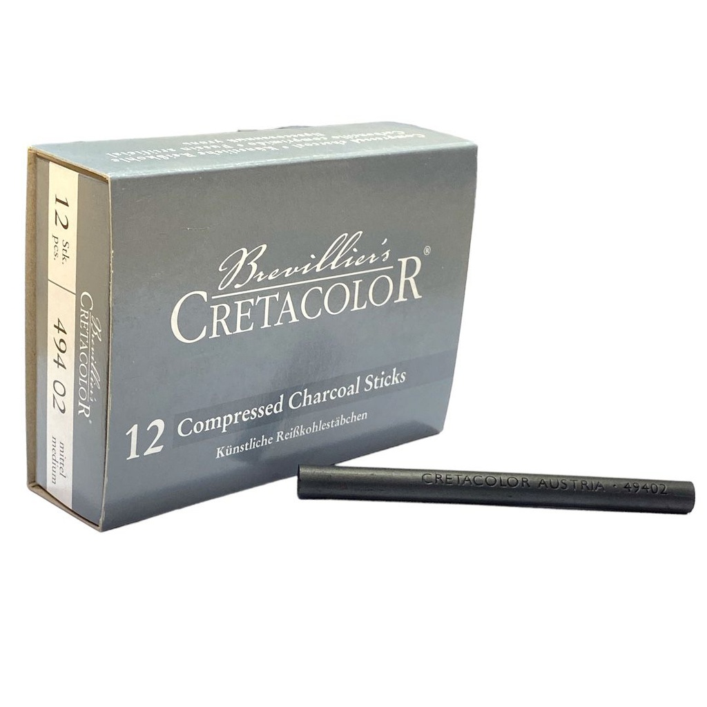 Cretacolor Compressed Charcoal Stick 12pc