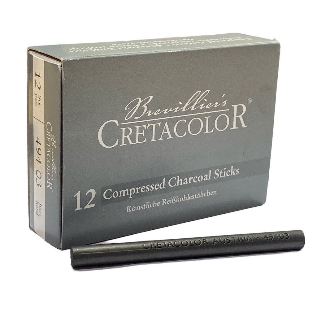 Cretacolor Compressed Charcoal Stick 12pc