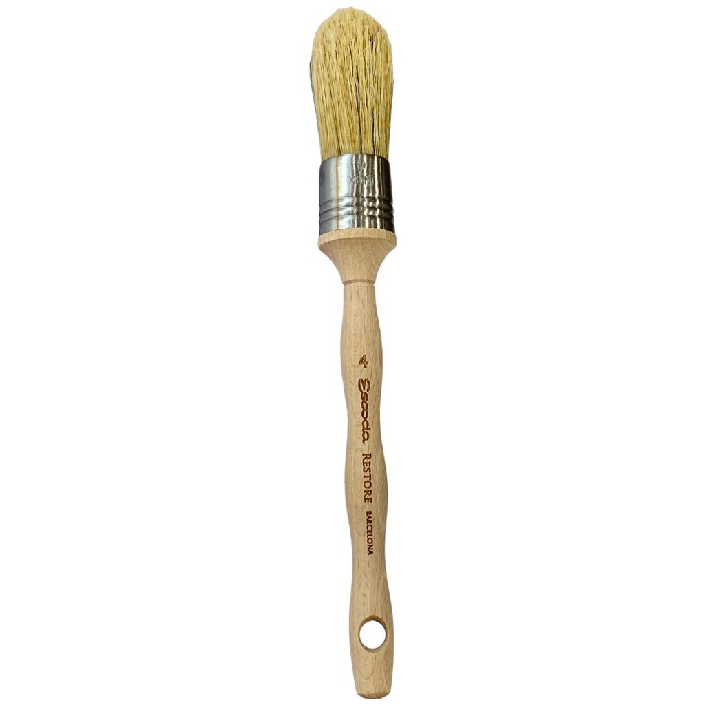 ESCODA ROUND DOMED BRISTLE, SHORT HANDLE size 4 Series RESTORE