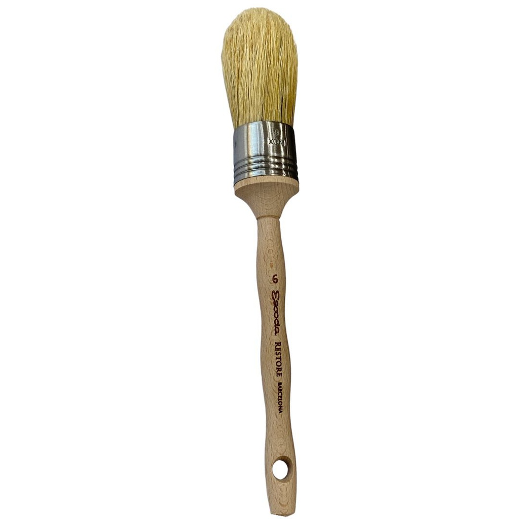 ESCODA ROUND DOMED BRISTLE, SHORT HANDLE size 6 Series RESTORE