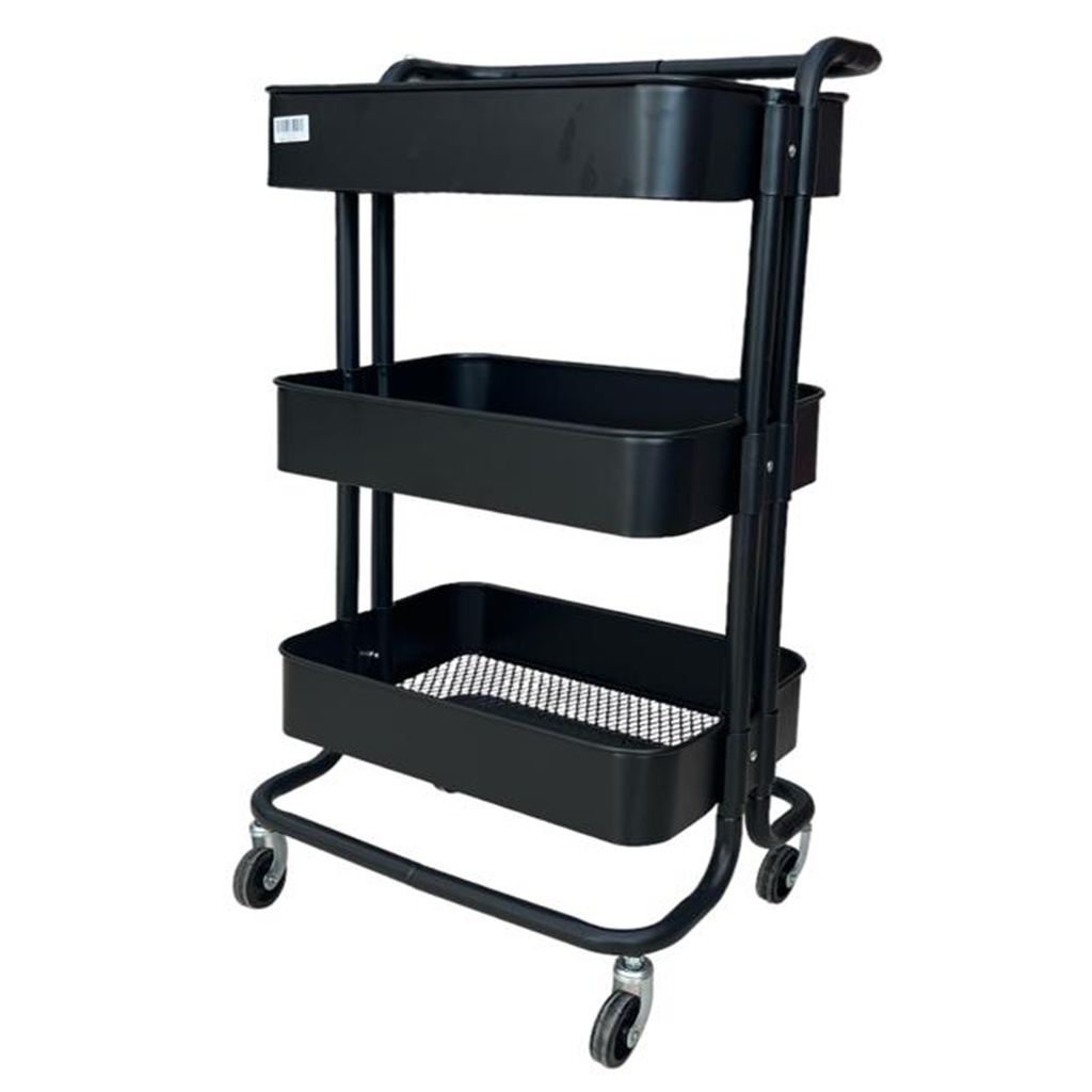 Mobile Metal Artist Trolley Size: 40.5x45.6x87cm, black