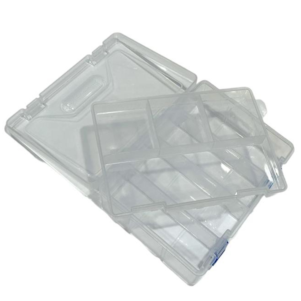 صندوق بلاستك لتخزين الادوات سهل تعديل الخانات مقاس 23.5×16×6.5 سم