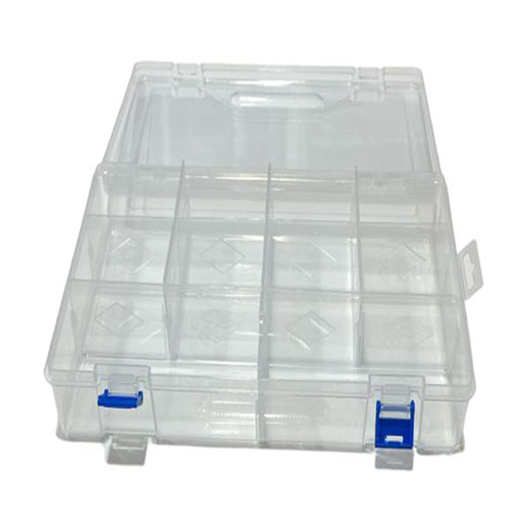 صندوق بلاستك لتخزين الادوات سهل تعديل الخانات مقاس 30×20×6.3 سم