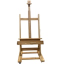 Studio easel Size:73x68x210(300)cm,with four castors,oiled