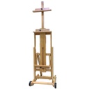 Mobile studio easel Beech wood, canvas hold up to 195cm