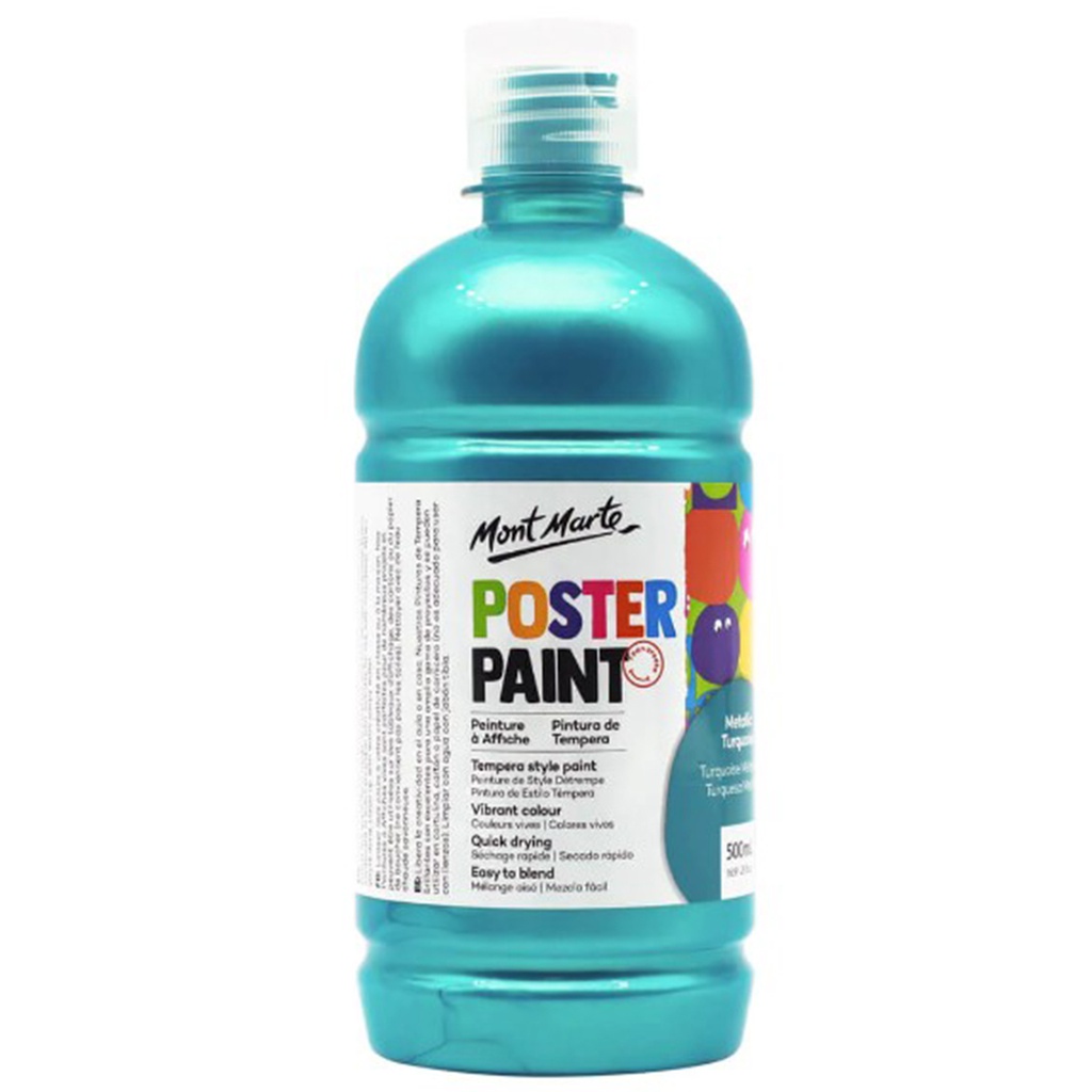 Mont Marte Poster Paint 500ml  - Turquoise