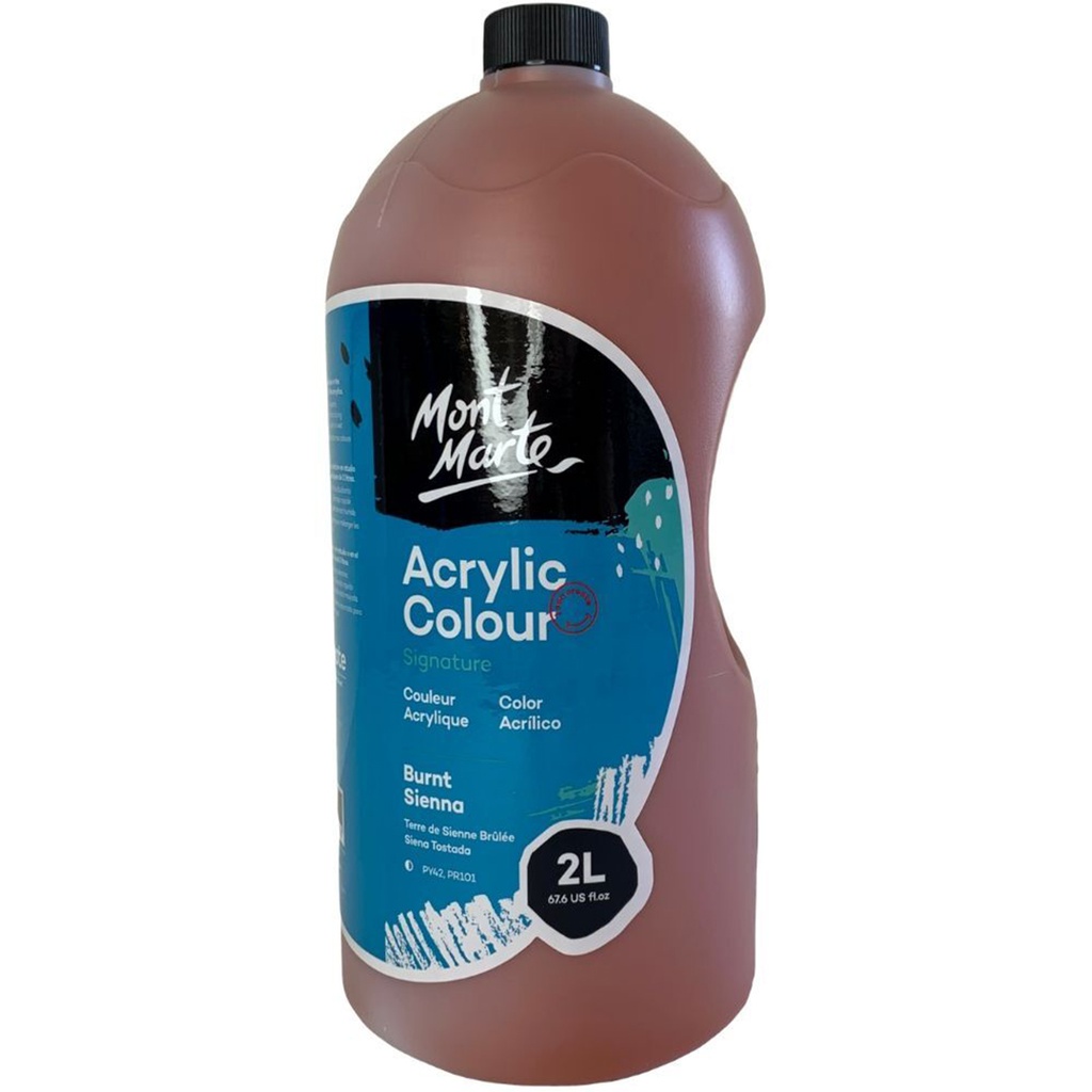 MM Acrylic Colour 2L Pump - Burnt Sienna