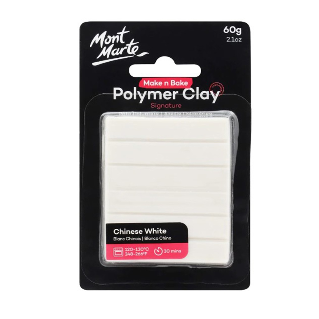 Mont Marte Make n Bake Polymer Clay 60g - Chinese White