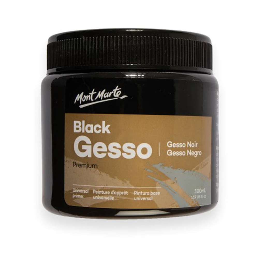 Mont Marte Black Gesso Tub 500ml