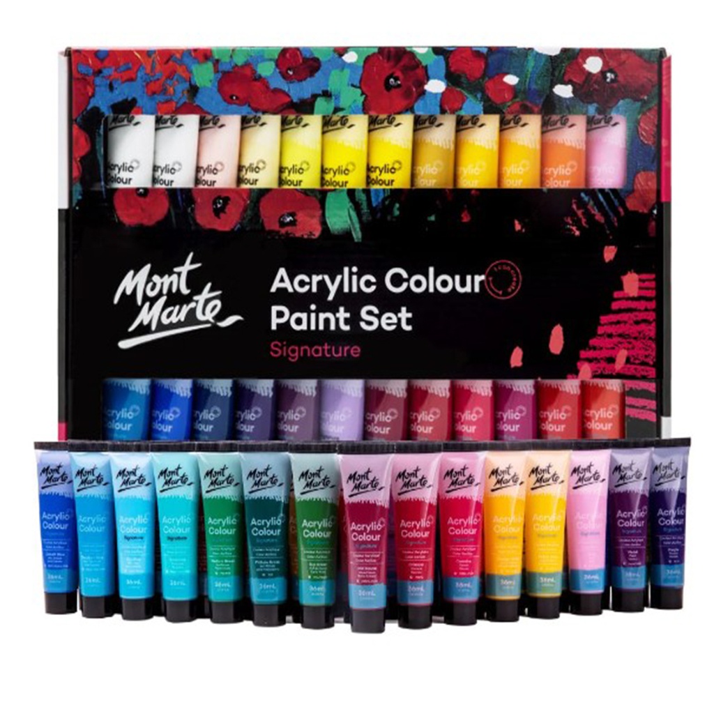 Mont Marte Acrylic Colour Paint Set 48pc x 36ml