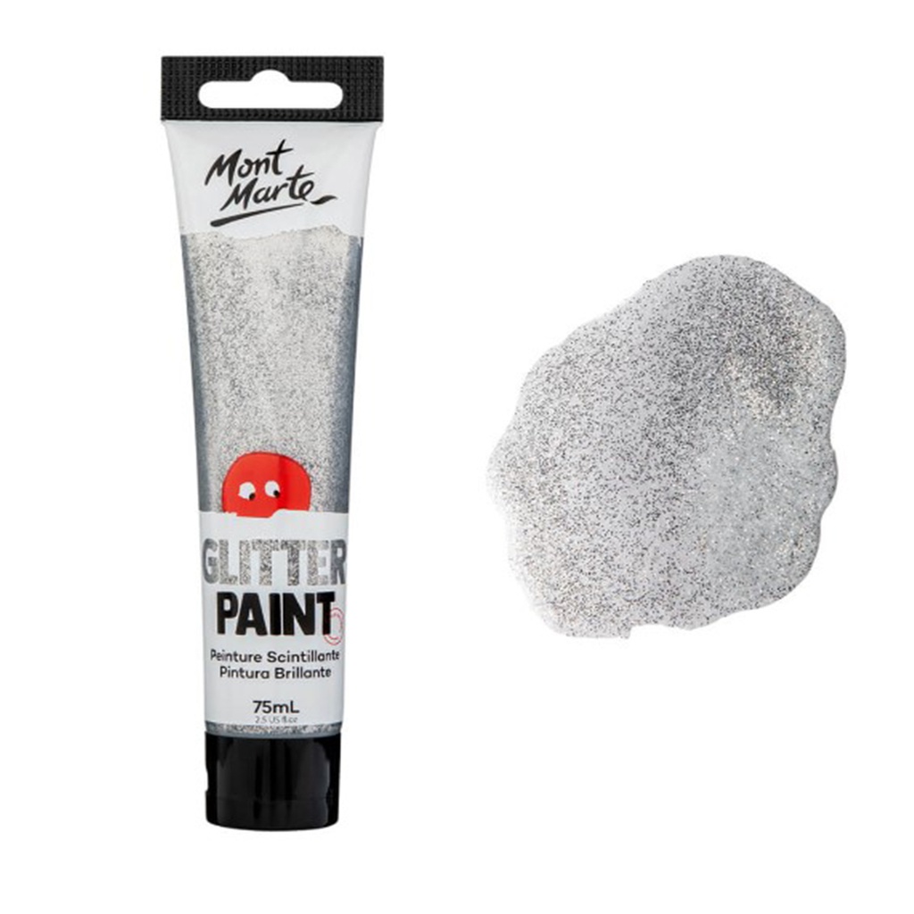 Mont Marte Glitter Paint 75ml - Silver