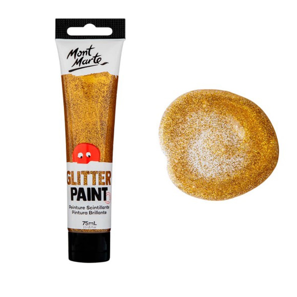 Mont Marte Glitter Paint 75ml - Gold