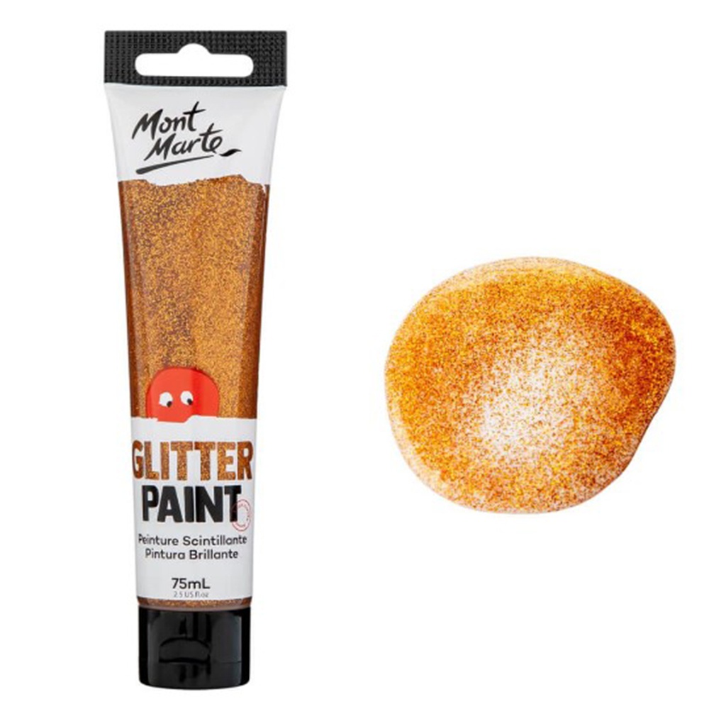 Mont Marte Glitter Paint 75ml - Orange