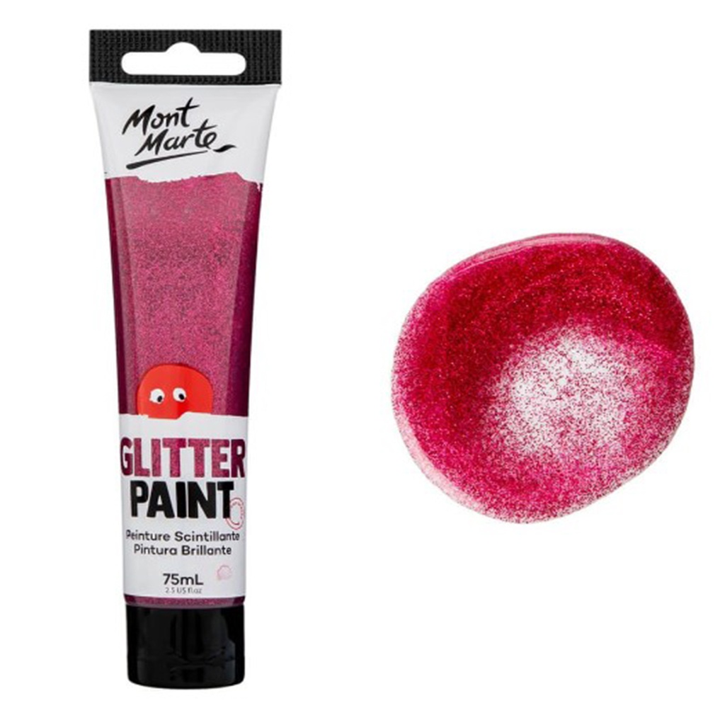 Mont Marte Glitter Paint 75ml - Hot Pink