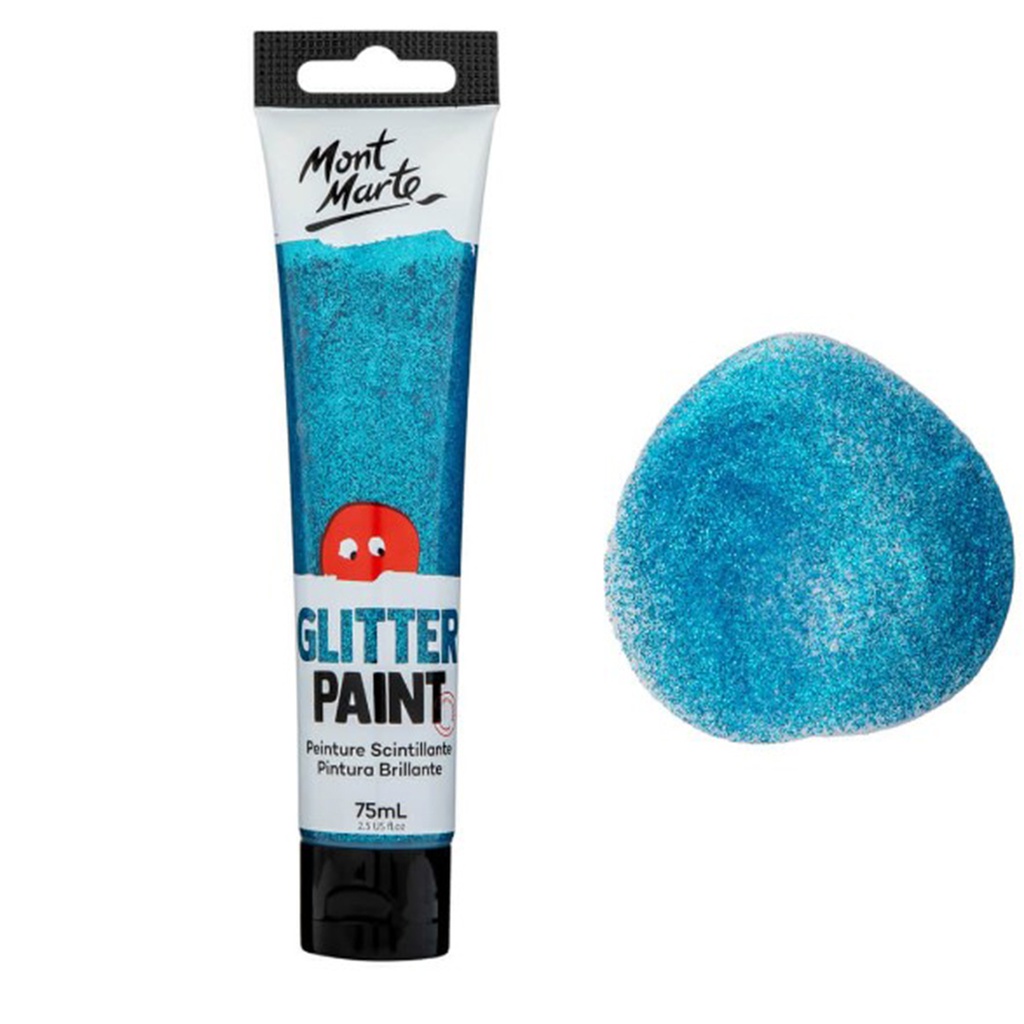 Mont Marte Glitter Paint 75ml - Light Blue