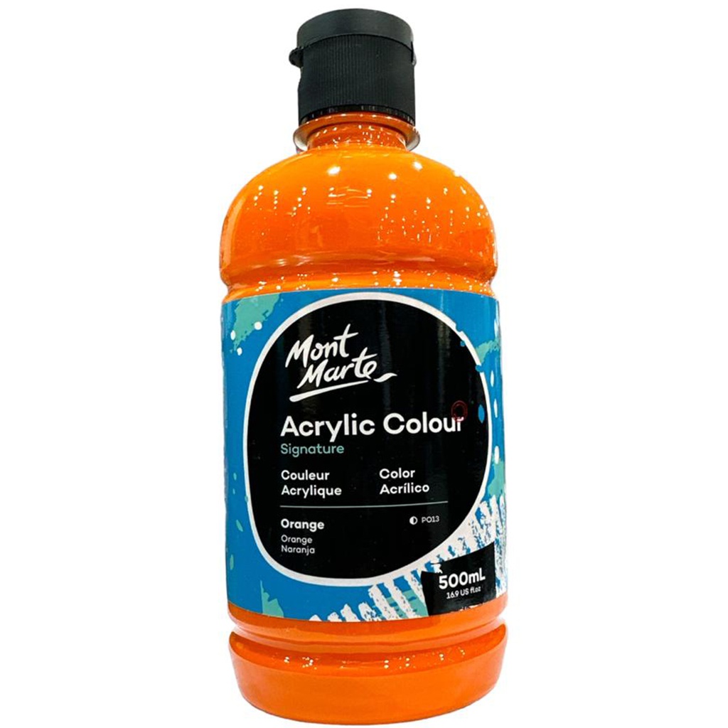 Mont Marte Acrylic Colour 500ml bottle - Orange