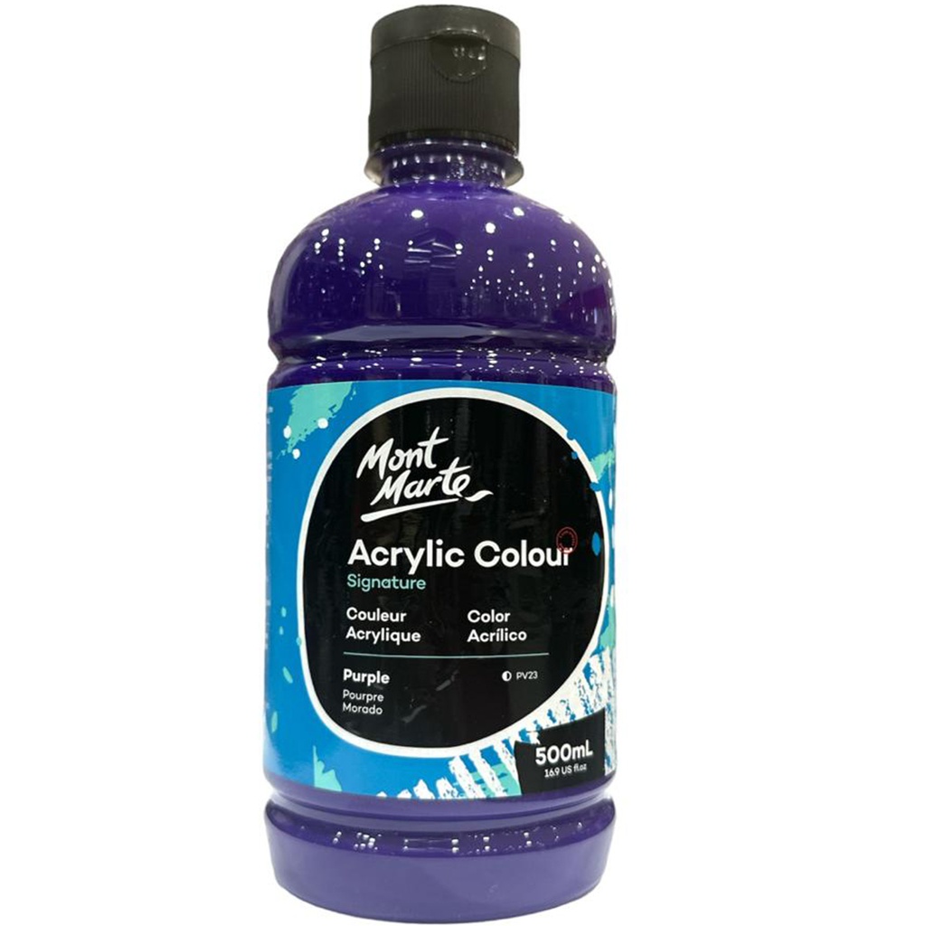 Mont Marte Acrylic Colour 500ml bottle - Purple