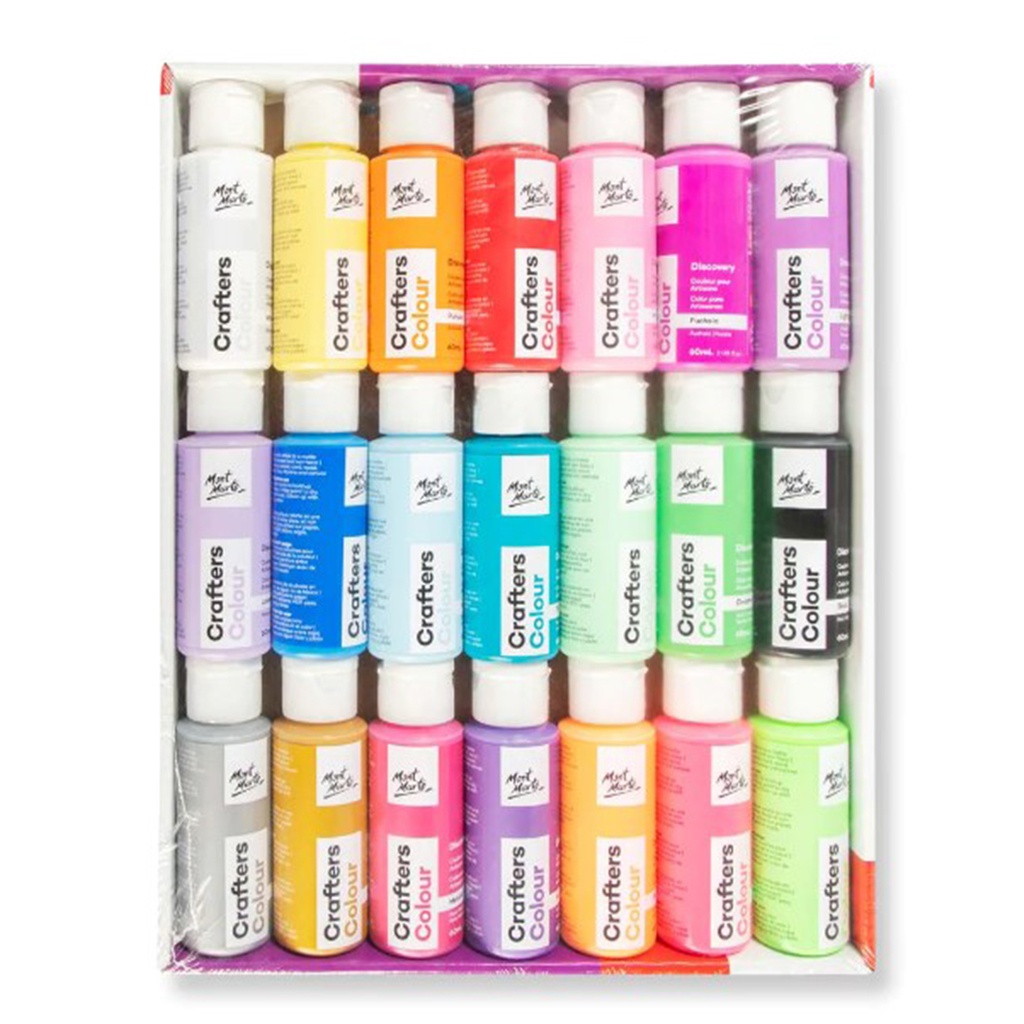 Mont Marte Crafters Colour Paint Set 21pc x 60ml