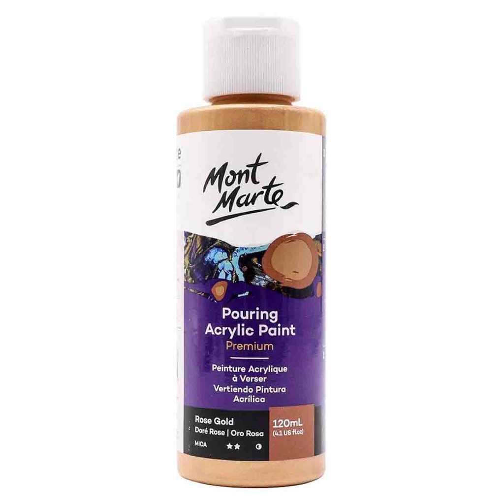 Mont Marte Pouring Acrylic Paint 120ml - Rose Gold