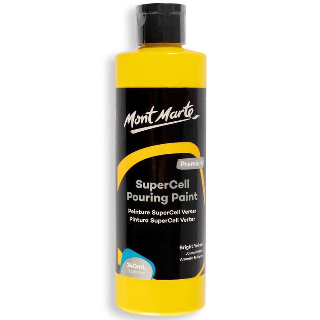 Mont Marte SuperCell Pouring Paint 240ml - Bright Yellow