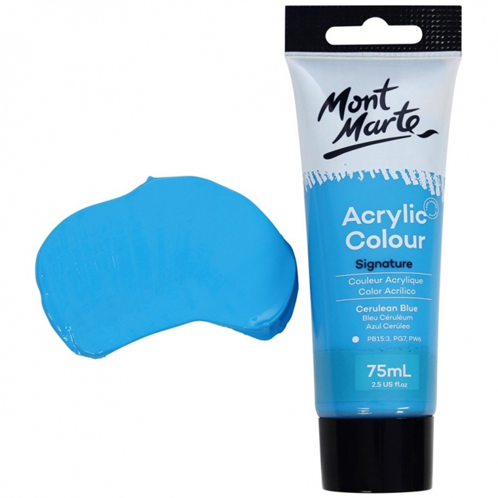 MM Acrylic Colour Paint 75ml - Cerulean Blue