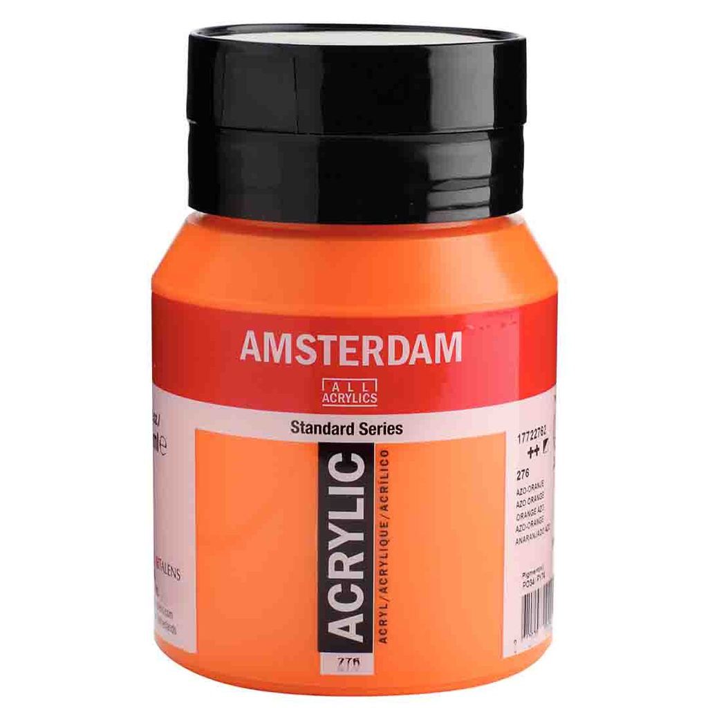 الوان اكريلك ماركة امستردام الهولندية عالية الجودة والمعان والتماسك 500 مل Azo Orange