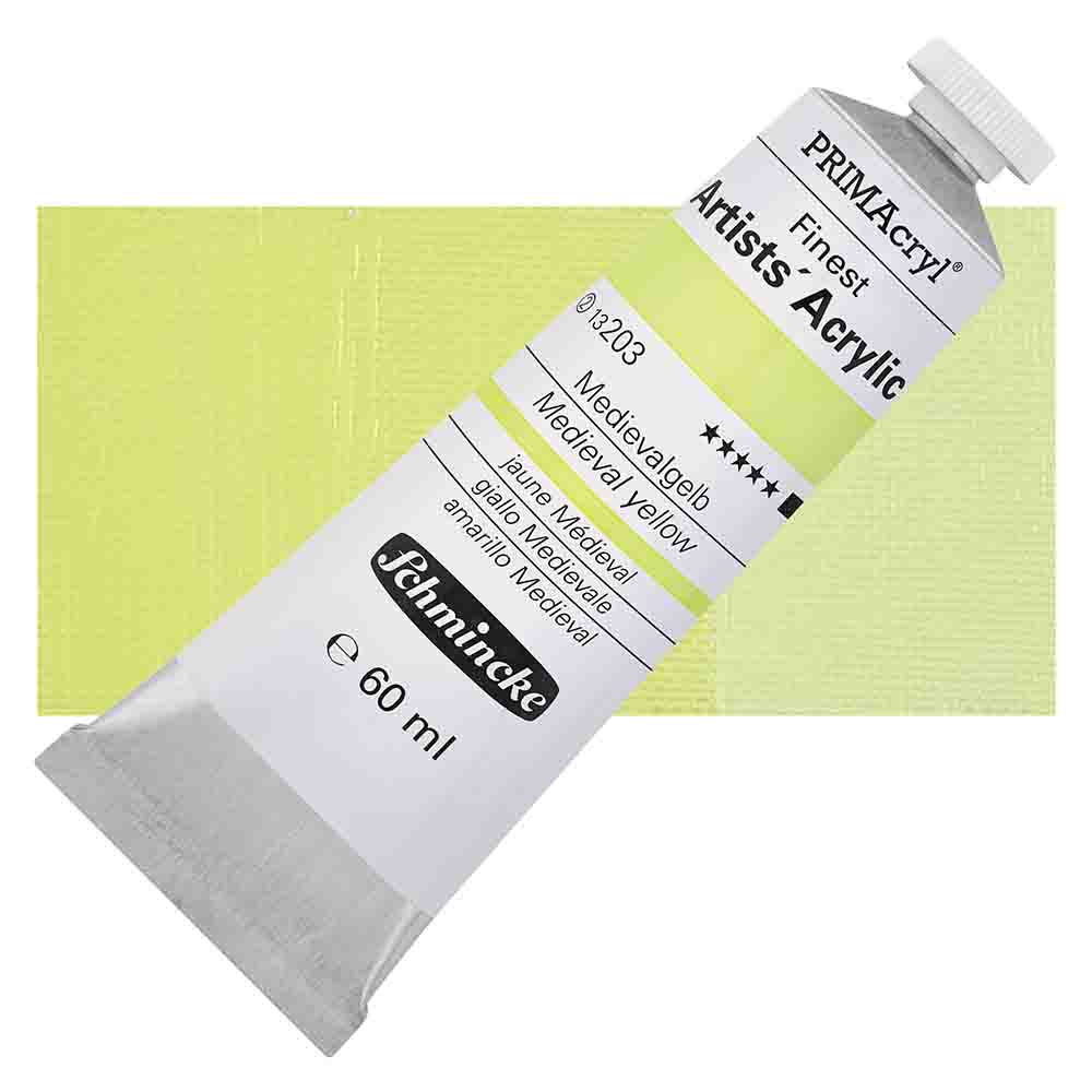 SCHMINCKE  PRIMA ACRYLIC COLOUR  60ML Medieval Yellow