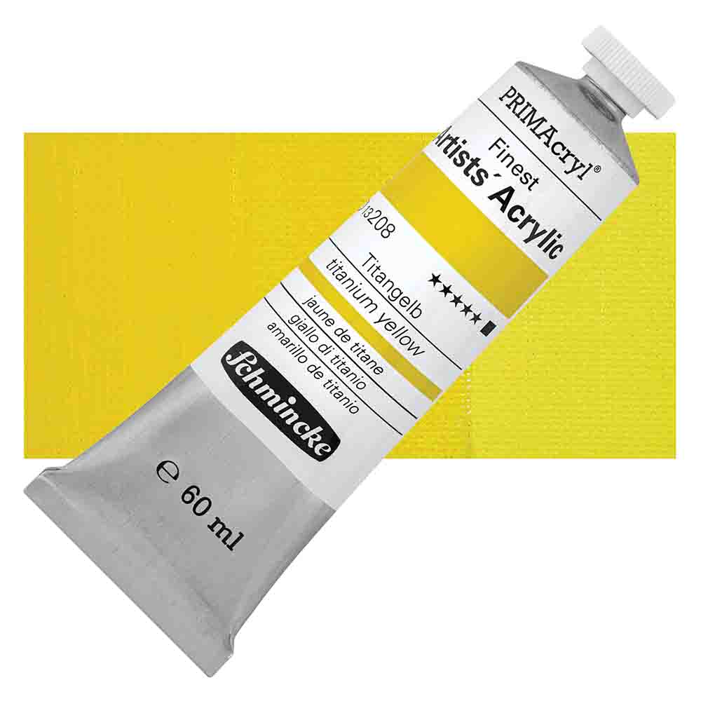 SCHMINCKE  PRIMA ACRYLIC COLOUR  60ML titanium yellow