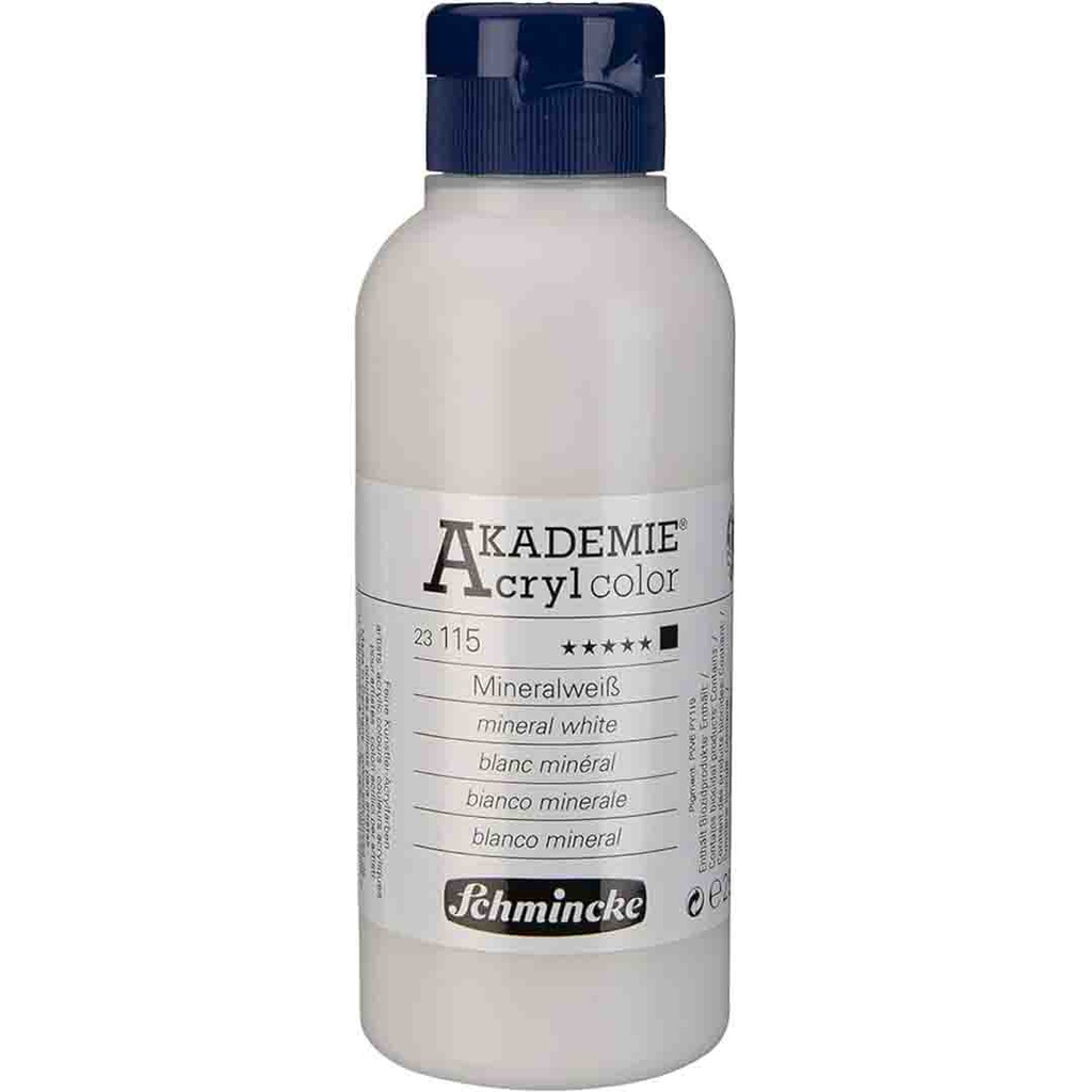 SCHMINCKE  AKADEMIE ACRYLIC COLOUR  250ML mineral white