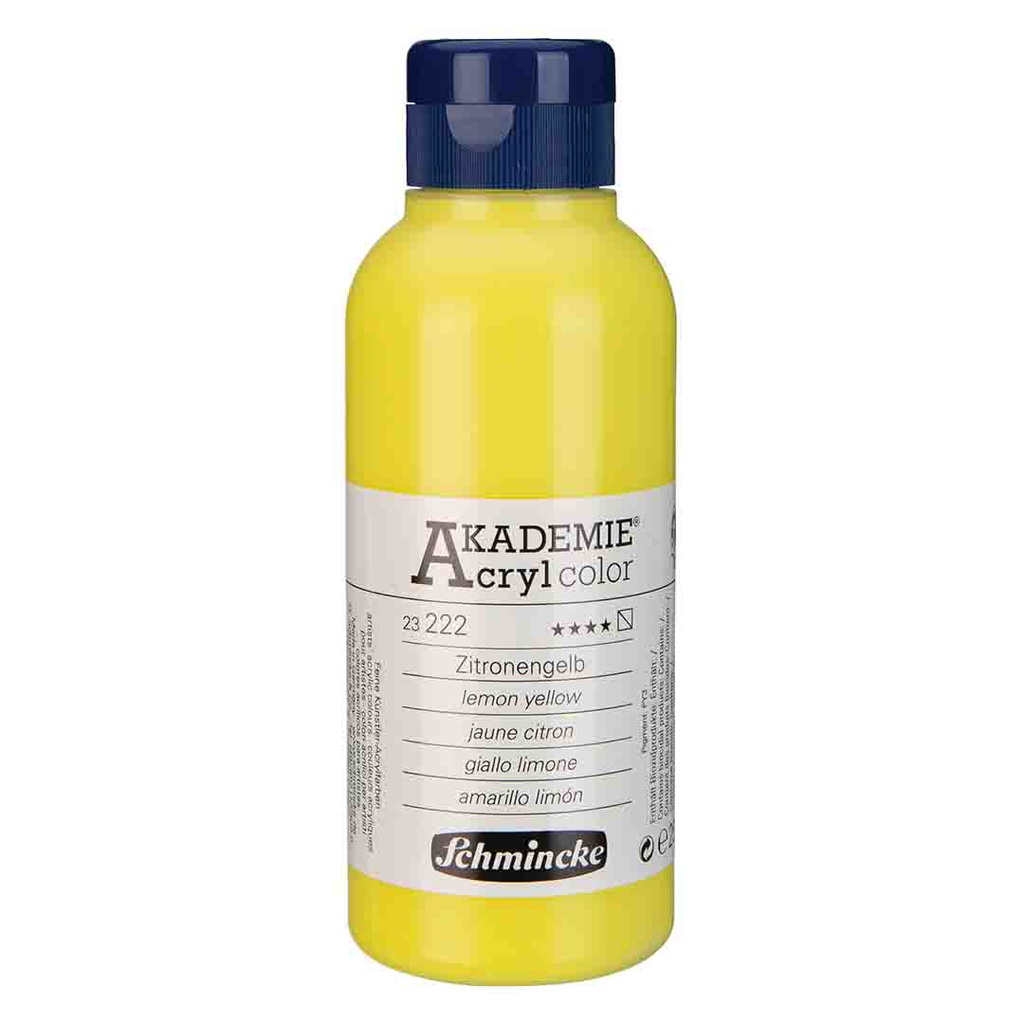 SCHMINCKE  AKADEMIE ACRYLIC COLOUR  250ML lemon yellow