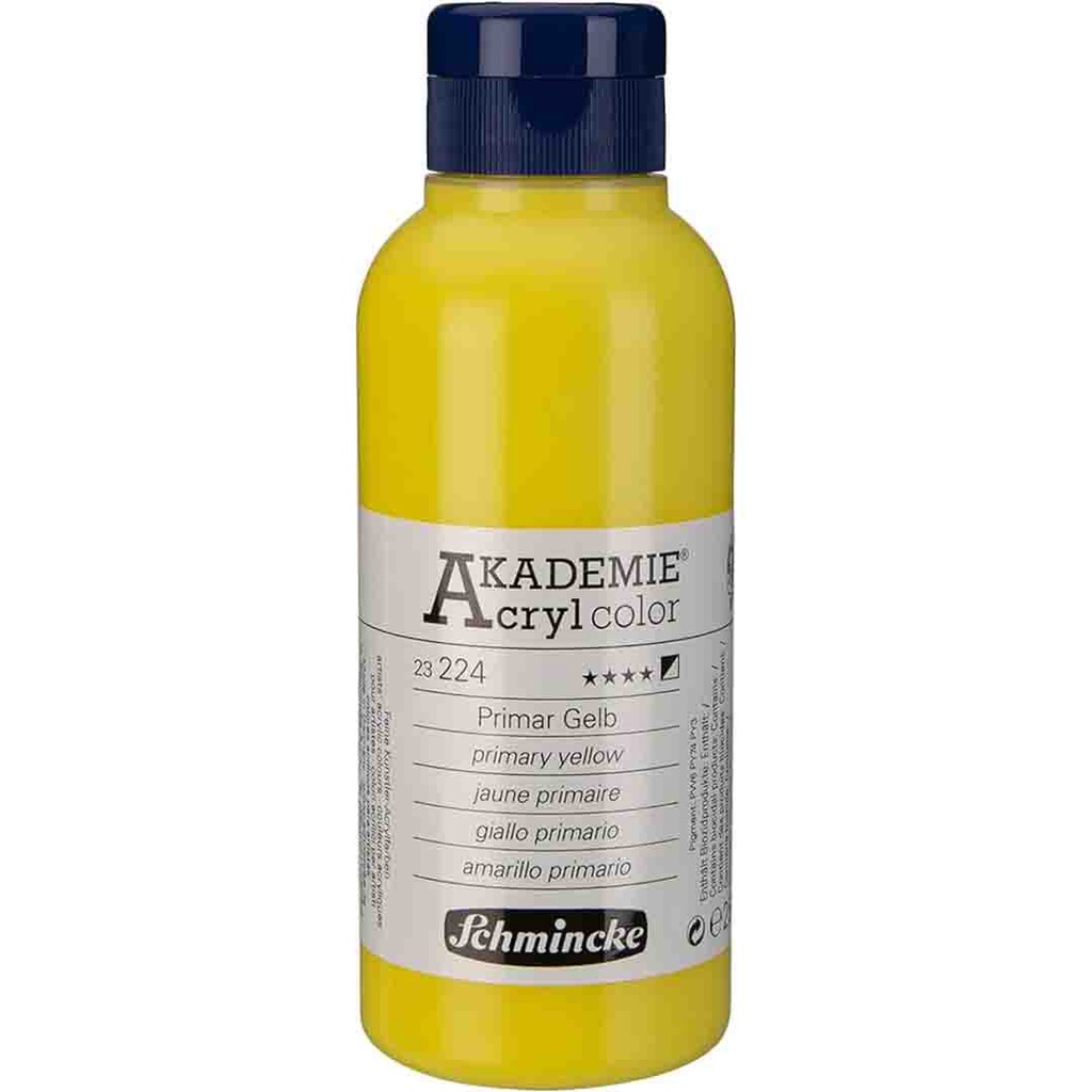 SCHMINCKE  AKADEMIE ACRYLIC COLOUR  250ML primary yellow