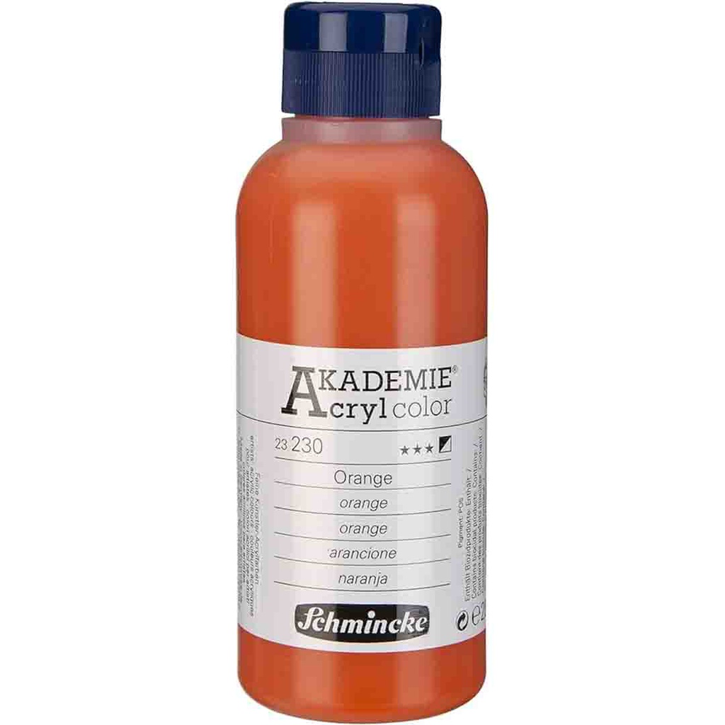 SCHMINCKE  AKADEMIE ACRYLIC COLOUR  250ML orange