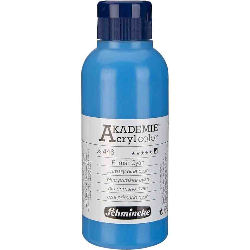 SCHMINCKE  AKADEMIE ACRYLIC COLOUR  250ML primary blue cyan